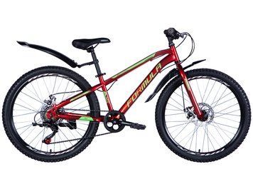 Велосипед горный подростковый ST 24" Formula Forest DD рама 12.5" 2024 красный (OPS-FR-24-394)