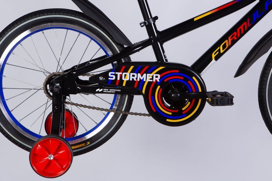 Велосипед дитячий AL 18" Formula Stormer рама 9" 2025 чорний з червоним та жовтим (OPS-FRK-18-159)